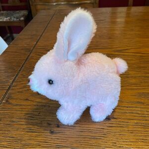 Fluffy Pink Plush Bunny Toy